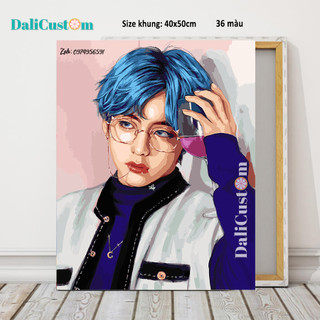 Tranh tô màu số hóa v bts 3 mẫu cực hot 36 màu