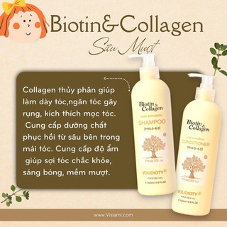 Cặp dầu gội - xả Biotin Collagen 1000ml