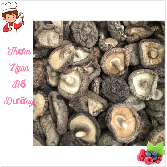 Nấm Đông Cô Khô Hương Rừng Cao Bằng Tây Bắc Thơm Ngon Giàu Dinh Dưỡng size 3 Phân