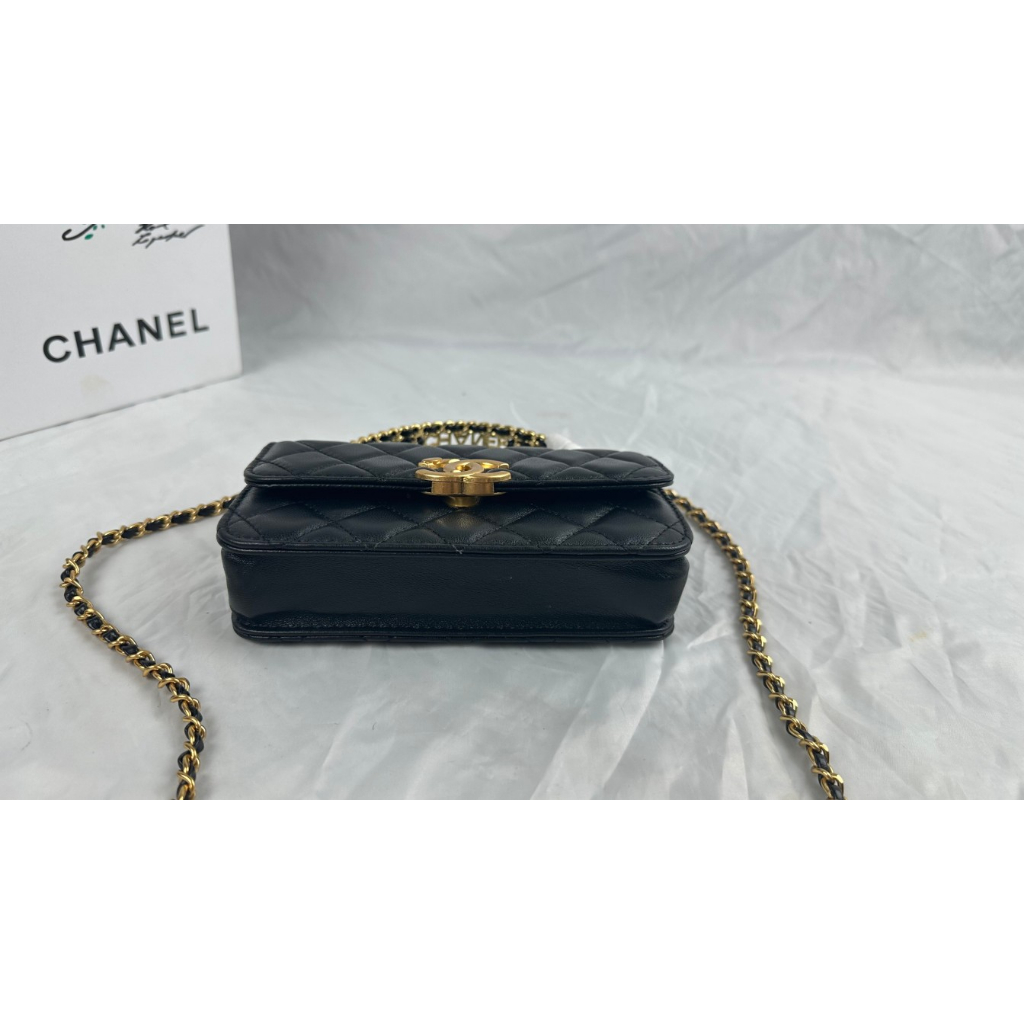 Túi xách tay nữ trang trí logo Channel cao cấp thiết kế sang trọng