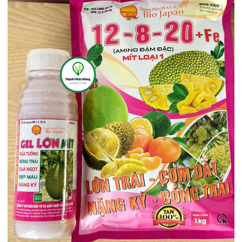 Bộ đôi thúc trái 12-8-20 và nuôi mít nhỏ hoặc gel lớn mít thương hiệu quả cầu lửa