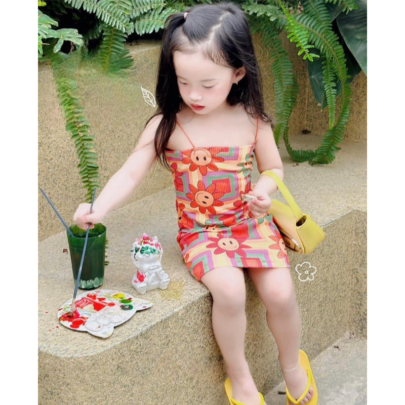 Đầm Body Thun Co Giãn 4 Màu Bé Gái