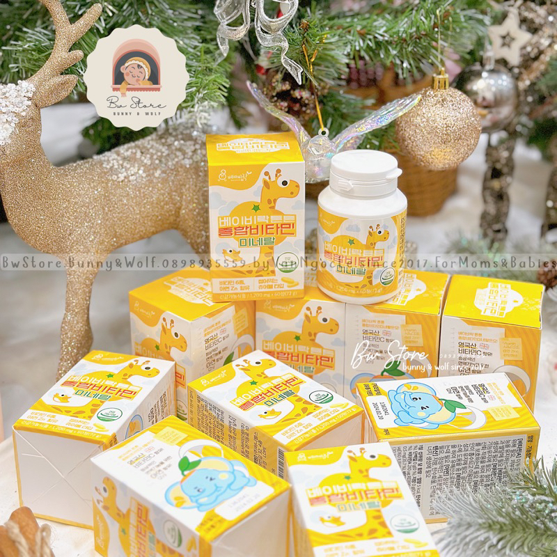 Vitamin Tổng Hợp BABYRAK Hàn Quốc Hộp 60 viên cho bé 18m+[ BW Store ]
