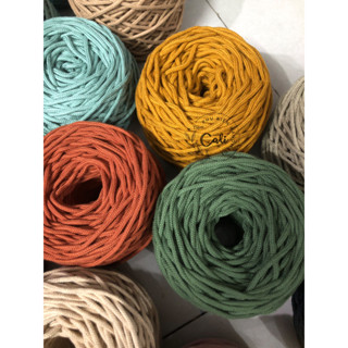 Cuộn 250gram dây dệt cotton màu  thắt macrame, móc túi xách, đồ handmade