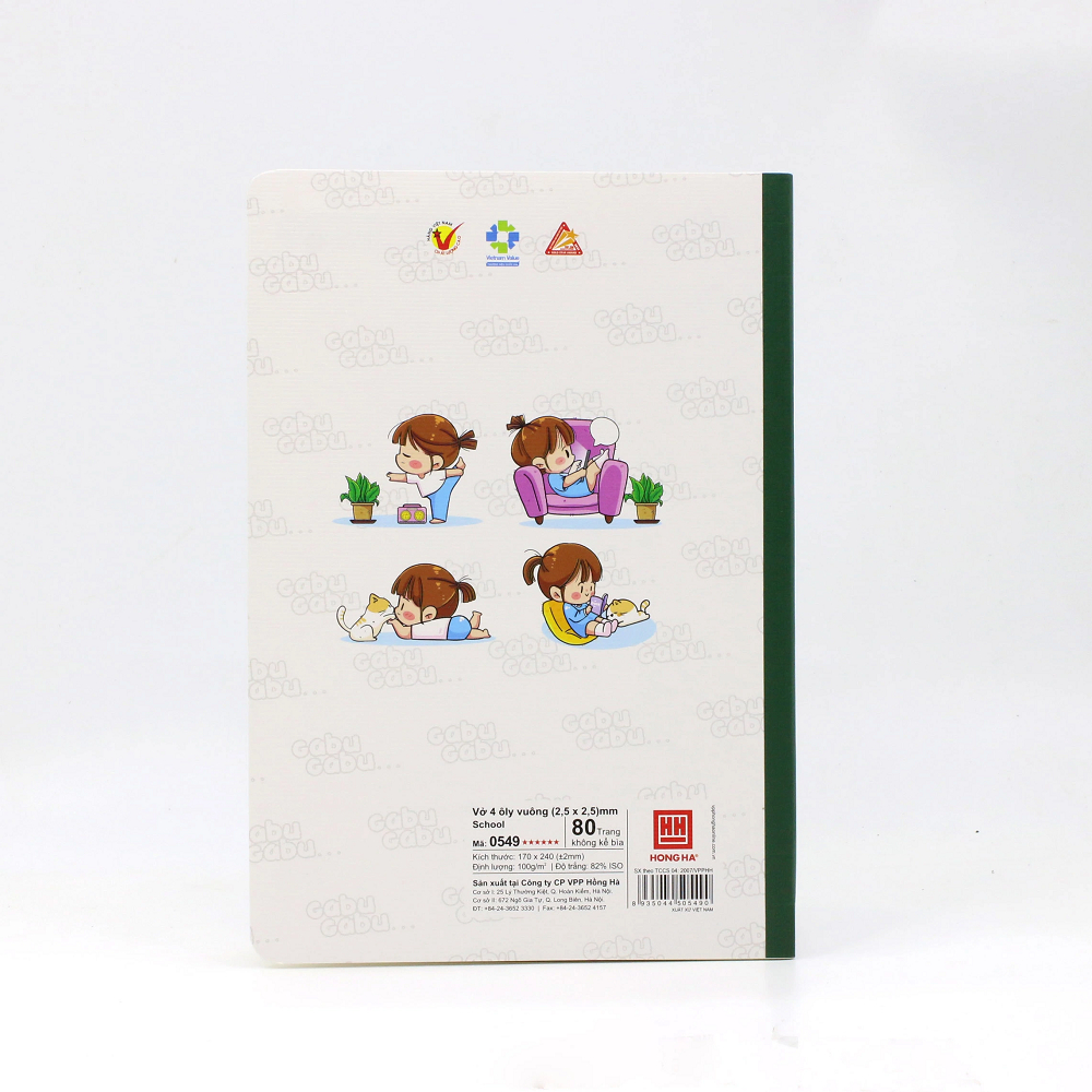 Lốc 5 Vở 4 ôly Hồng Hà 80 trang 0549 School GaBu