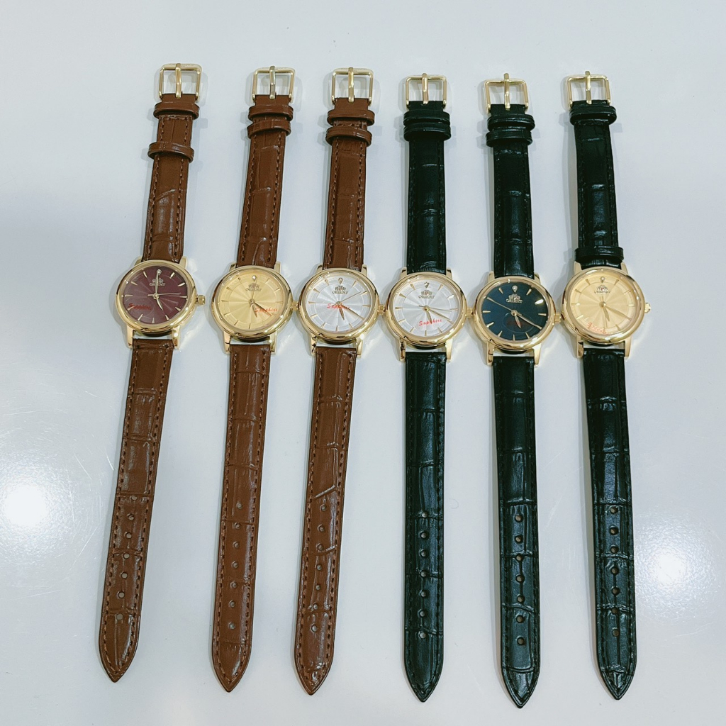 Đồng Hồ Nữ ORIENT  Dây Da, Size mặt 26mm, Kính sapphire chống trày ,máy pin,3kim, máy nhật, chống nước , Bảo Hành 12 t