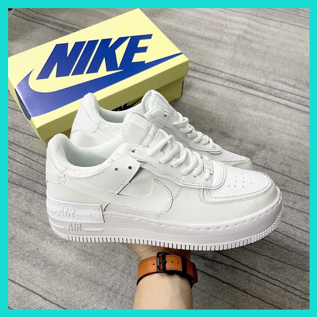 Giày Sneaker_Nike Shadow Macaroon Full Trắng, AF1 Shadow hàng nội địa trung oder mới 100% Full phụ kiện