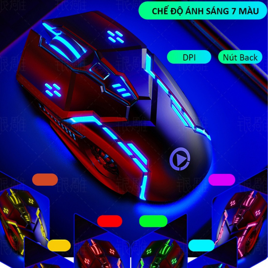 Chuột Máy Tính Chơi Game G5 6D LED 7 Màu Đẹp, DPI Khủng 3200, Chơi Game Làm Việc Văn Phòng Cực Tiện Dụng - Bh6th.