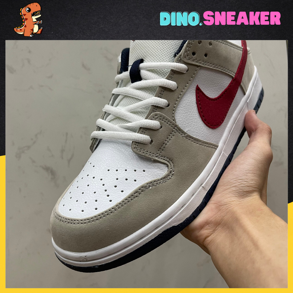 Giày SB Dunk Low Kasina, Nike SB Xám Móc Đỏ - Dino.Sneaker