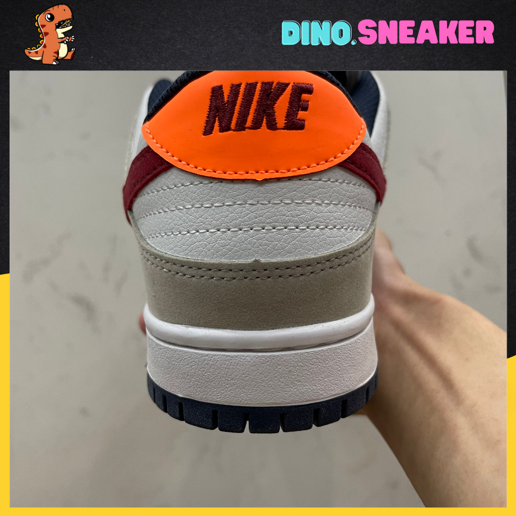 Giày SB Dunk Low Kasina, Nike SB Xám Móc Đỏ - Dino.Sneaker