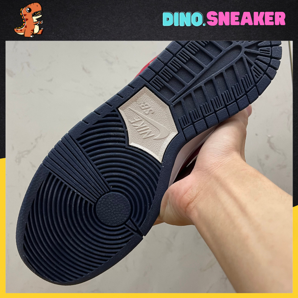 Giày SB Dunk Low Kasina, Nike SB Xám Móc Đỏ - Dino.Sneaker