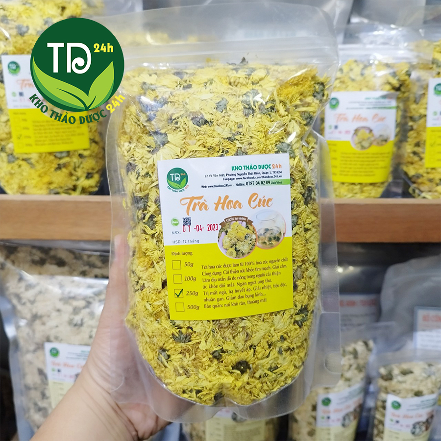 Trà hoa cúc vàng, pha trà, an thần, ngủ ngon, giảm đau bụng kinh, ổn định đường huyết, thanh lọc cơ thể