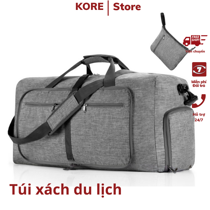 Túi du lịch cỡ Lớn nhiều ngăn khóa chống nước thể tích 85L có quai đeo và xách tiện lợi