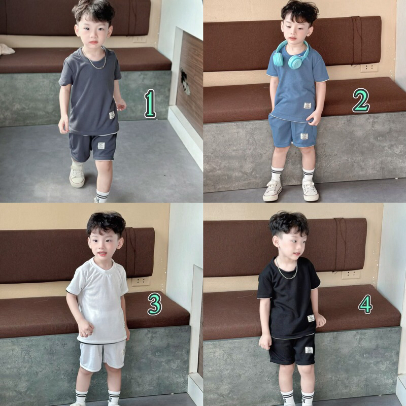 Bộ quần áo short cho bé trai, bé gái chất liệu Cotton tổ ong thoáng mát mã P07 - Size từ 10-35kg