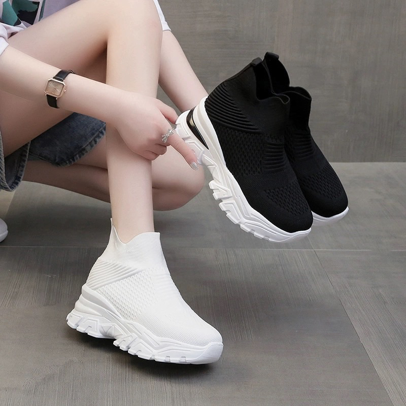 Giày thể thao thời trang đế 8cm dáng lười đẹp