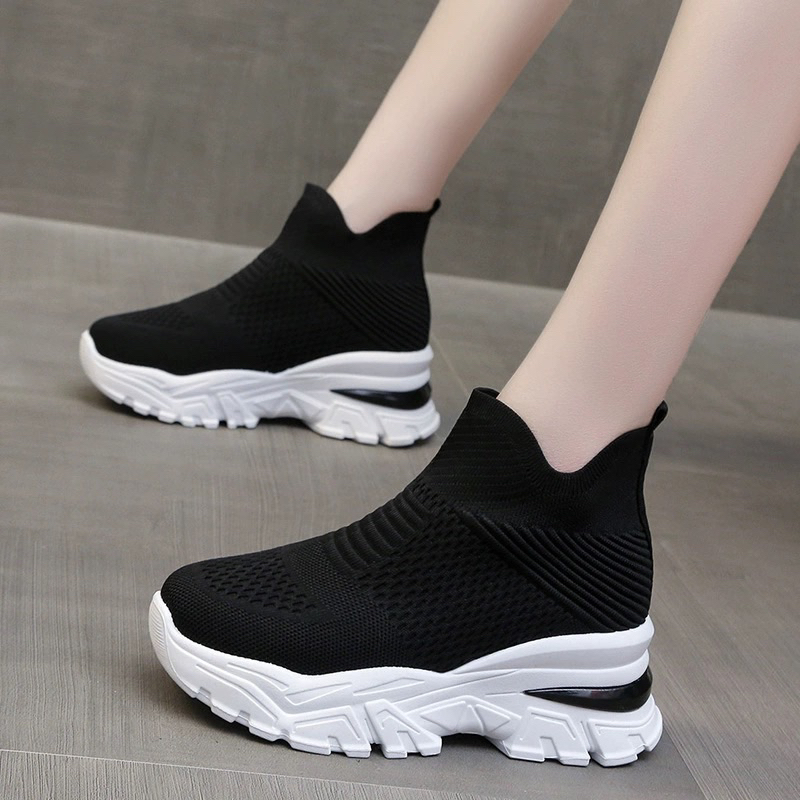 Giày thể thao thời trang đế 8cm dáng lười đẹp