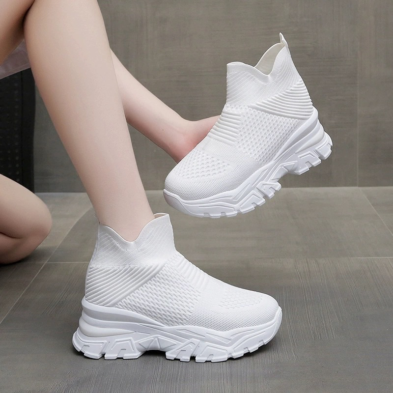 Giày thể thao thời trang đế 8cm dáng lười đẹp