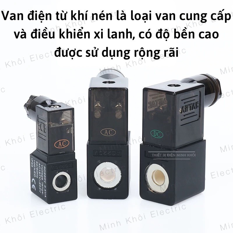 Cuộn Coil Điện Cho Van Điện Từ Khí Nén 220V, 12v,24v,110v, Cuận coil điện cho van khí nén 220V, 12v,24v,110v