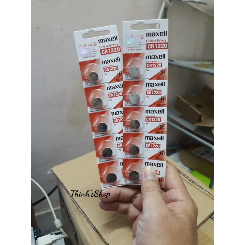 Pin CR1220 Maxell 3V Hàng Chính Hãng Made in Japan