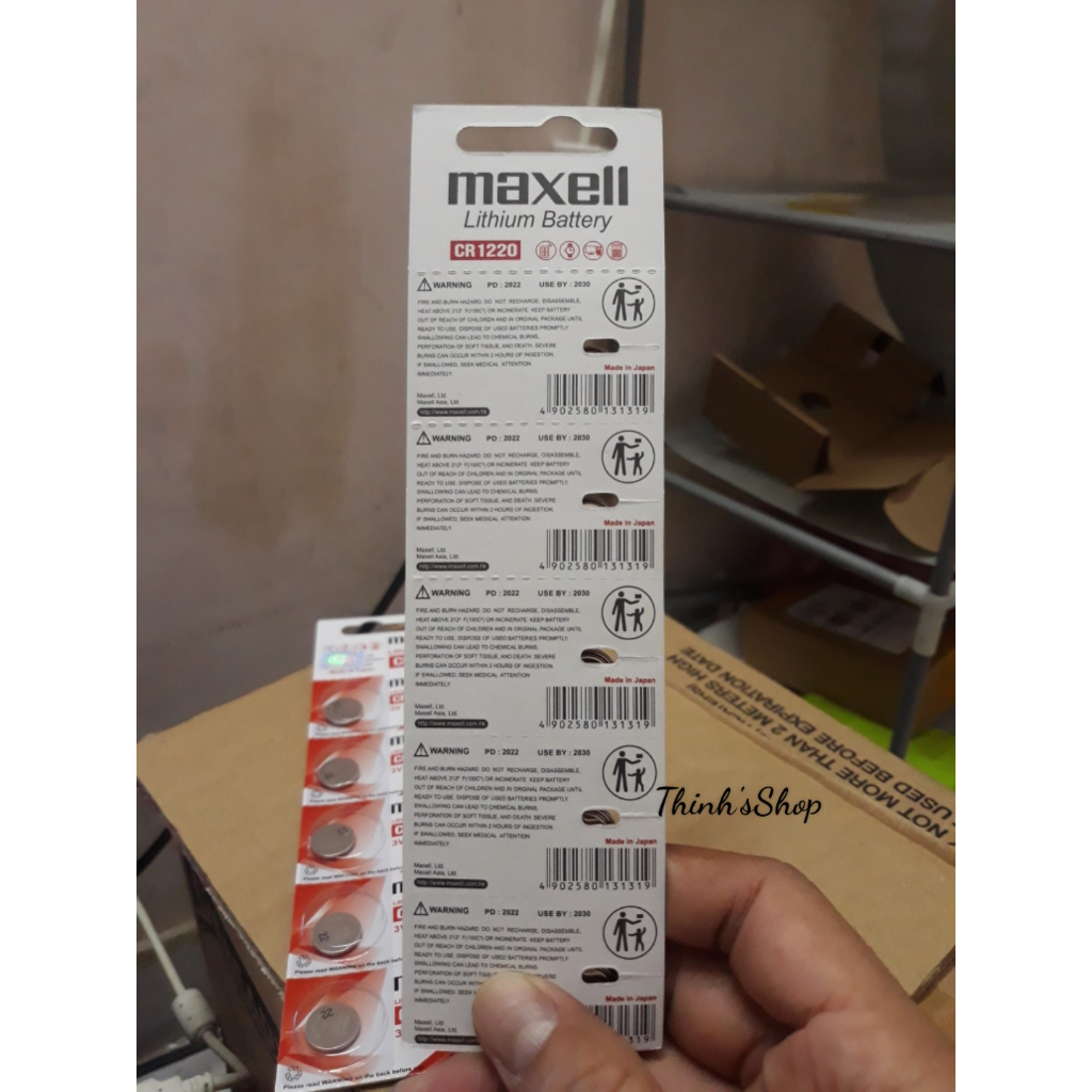 Pin CR1220 Maxell 3V Hàng Chính Hãng Made in Japan
