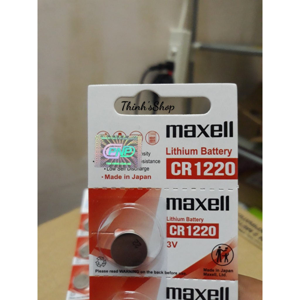 Pin CR1220 Maxell 3V Hàng Chính Hãng Made in Japan
