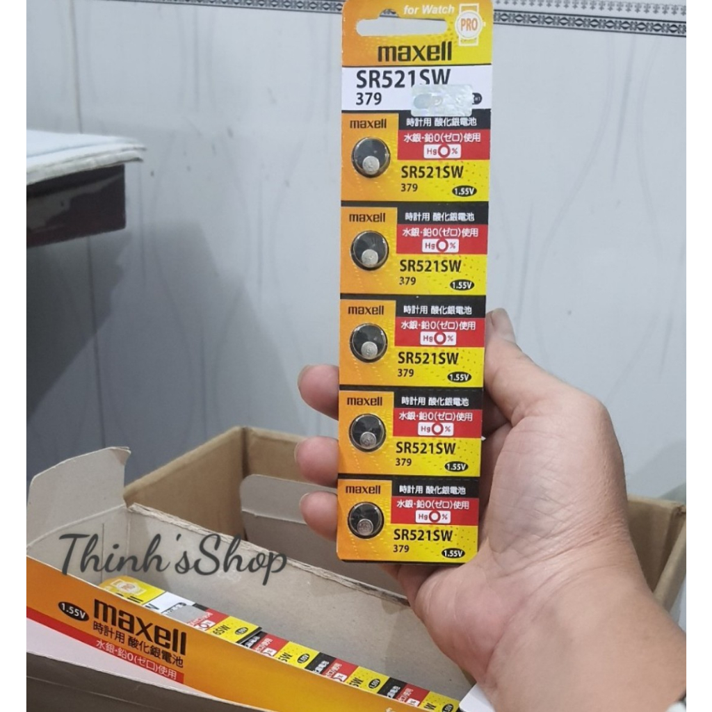 Pin đồng hồ Maxell PRO SR521SW SR521 / 521 / 379 Hàng chính hãng Made in Japan