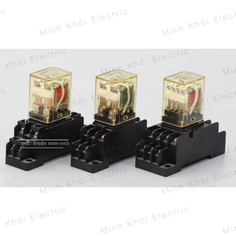 Rơ Le Trung Gian IDEC 220V, 24VDC,12VDC kèm đế