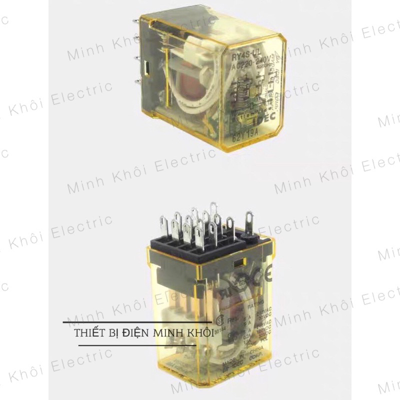 Rơ Le Trung Gian IDEC 220V, 24VDC,12VDC kèm đế