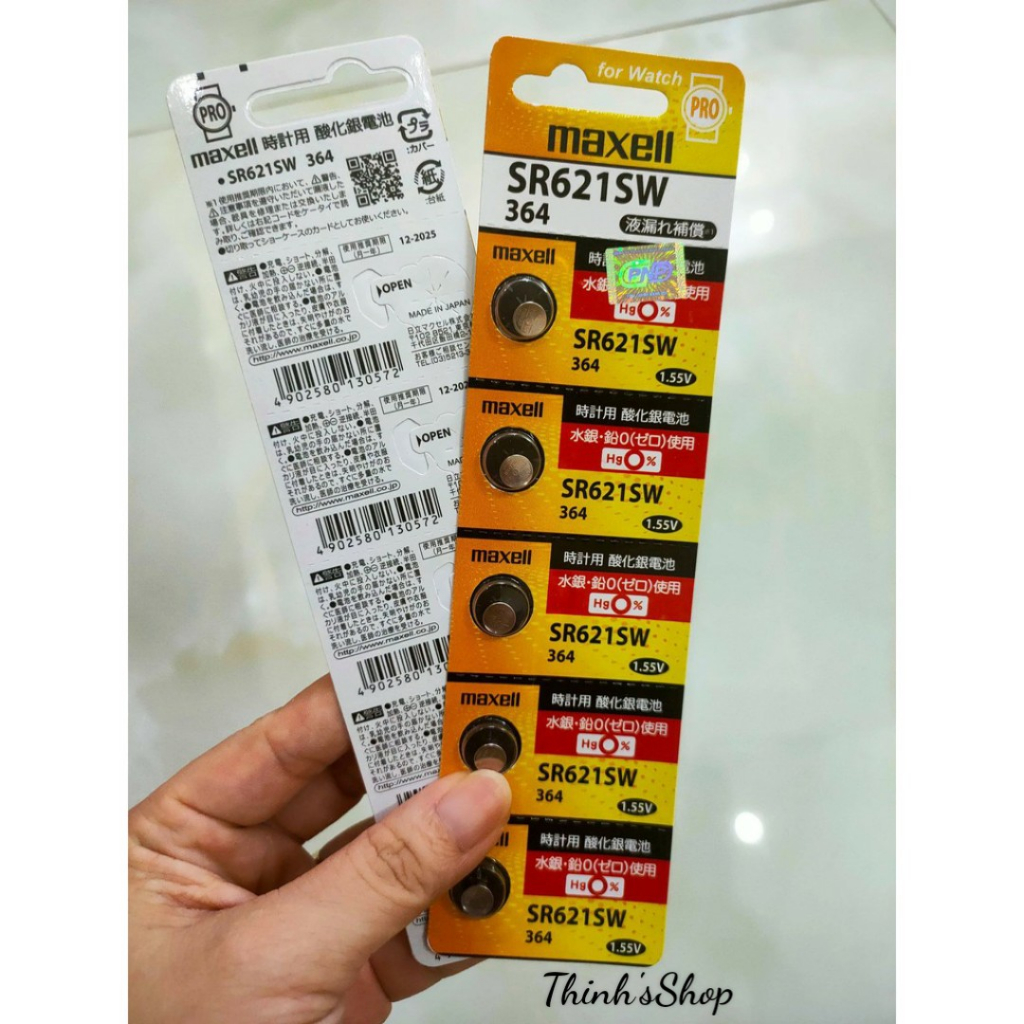 Pin đồng hồ SR621SW PRO Maxell chính hãng SR621 / 621 / 364 - Made in Japan