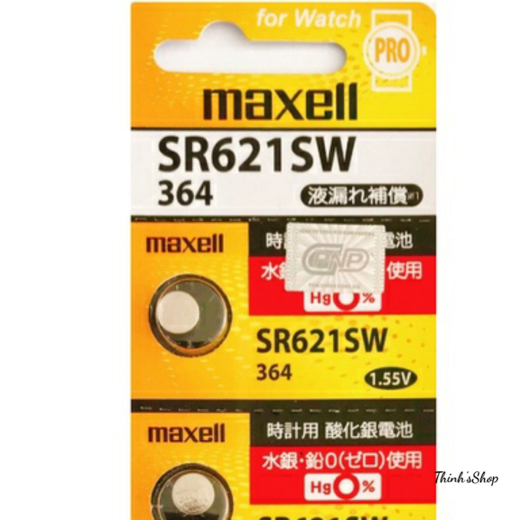 Pin đồng hồ SR621SW PRO Maxell chính hãng SR621 / 621 / 364 - Made in Japan