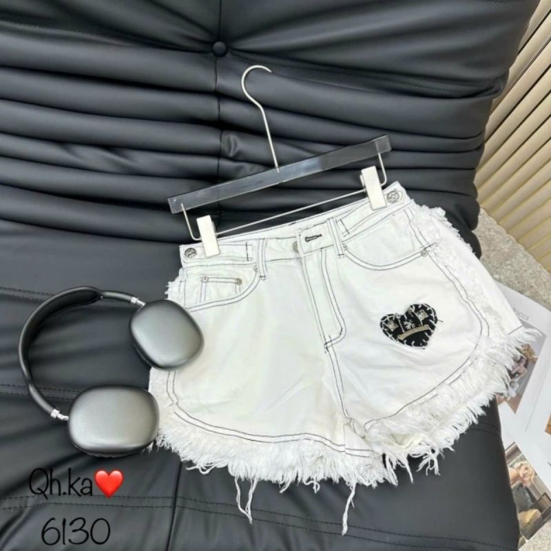 Quần sooc jeans tim tua rua hàng QCL1