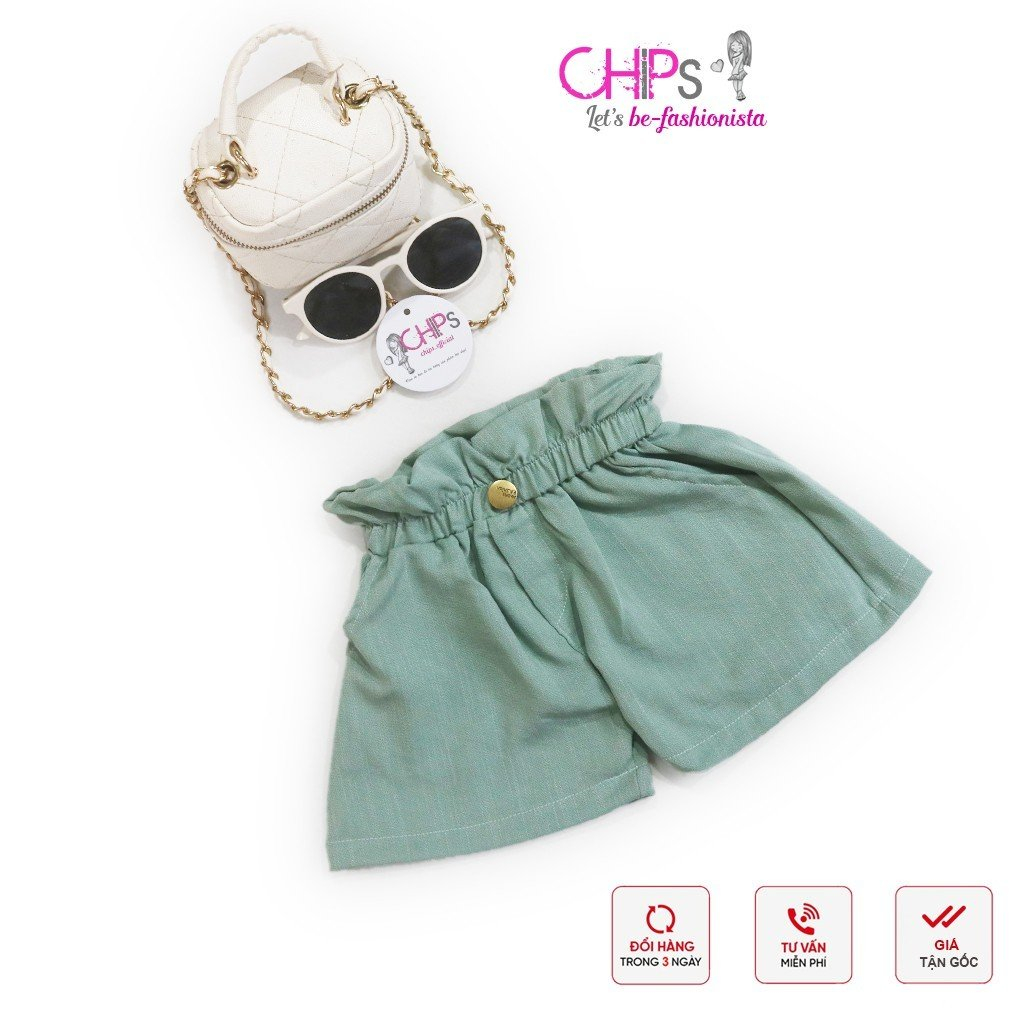 Quần Soóc Đũi Xước Cạp Cao Chun Bèo Nhiều Màu Cho Bé