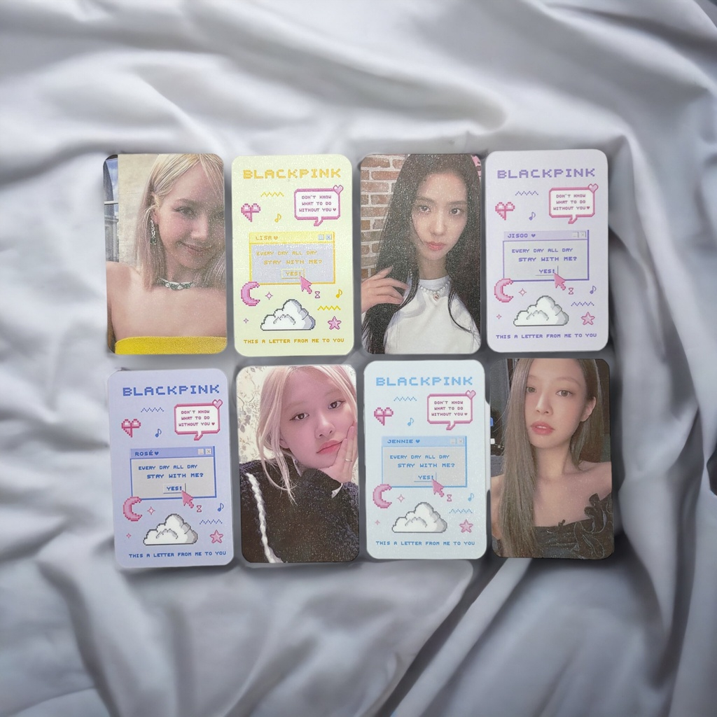 [ PHOTOCARD ] Thẻ Card Bo Góc Thành Viên BLACKPINK - Chủ Đề BORN PINK Shut Down LOMO CARD - Cán Sần Xịn [FANMADE]