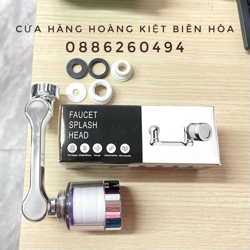 ĐẦU TĂNG ÁP GẮN VÒI LAVABO, VÒI RỬA CHÉN THÔNG MINH XOAY 360 CÓ LÕI LỌC