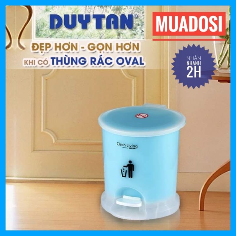 [Nhiều Size] Thùng Rác Oval Nắp Đạp Duy Tân