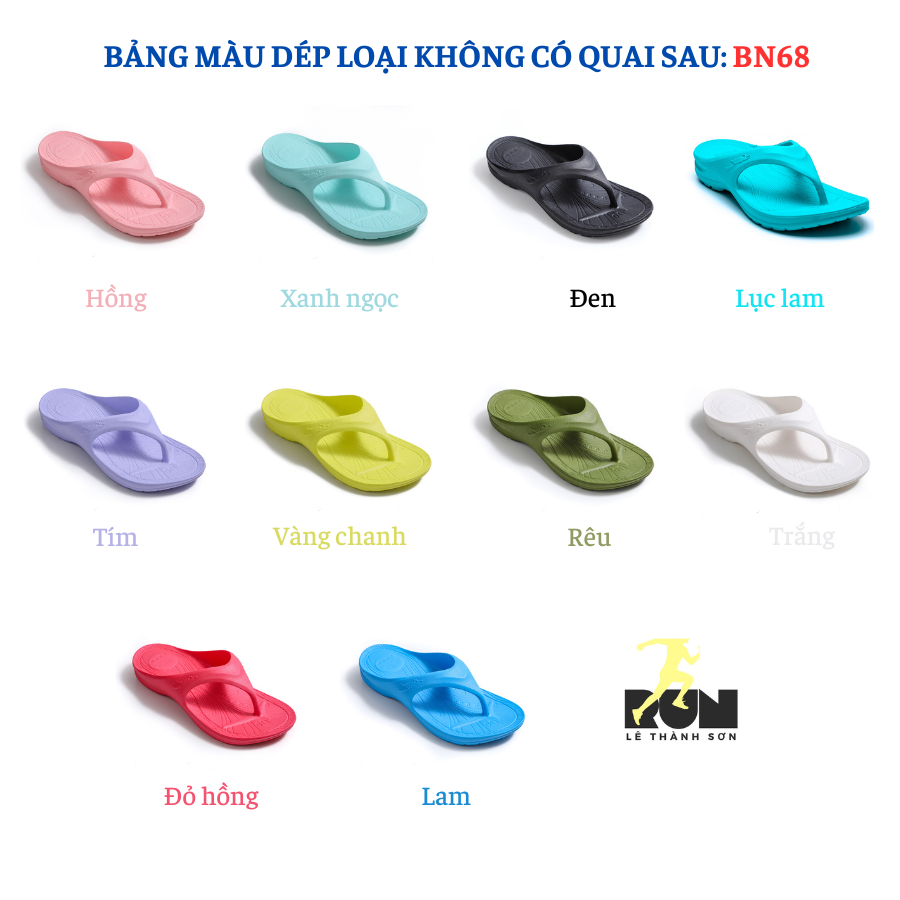 Dép chạy bộ Ysandal chính hãng loại không có quai sau BN68 | Dép chạy bộ B&M | Lê Thành Sơn