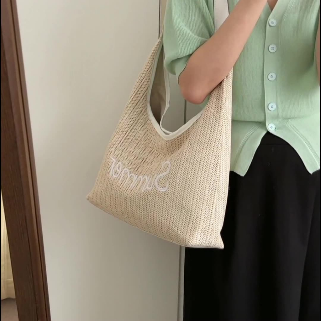 Túi đi biển NTHBAGS túi cói đi biển túi du lịch mùa hè phù hợp mọi outfit cho nàng