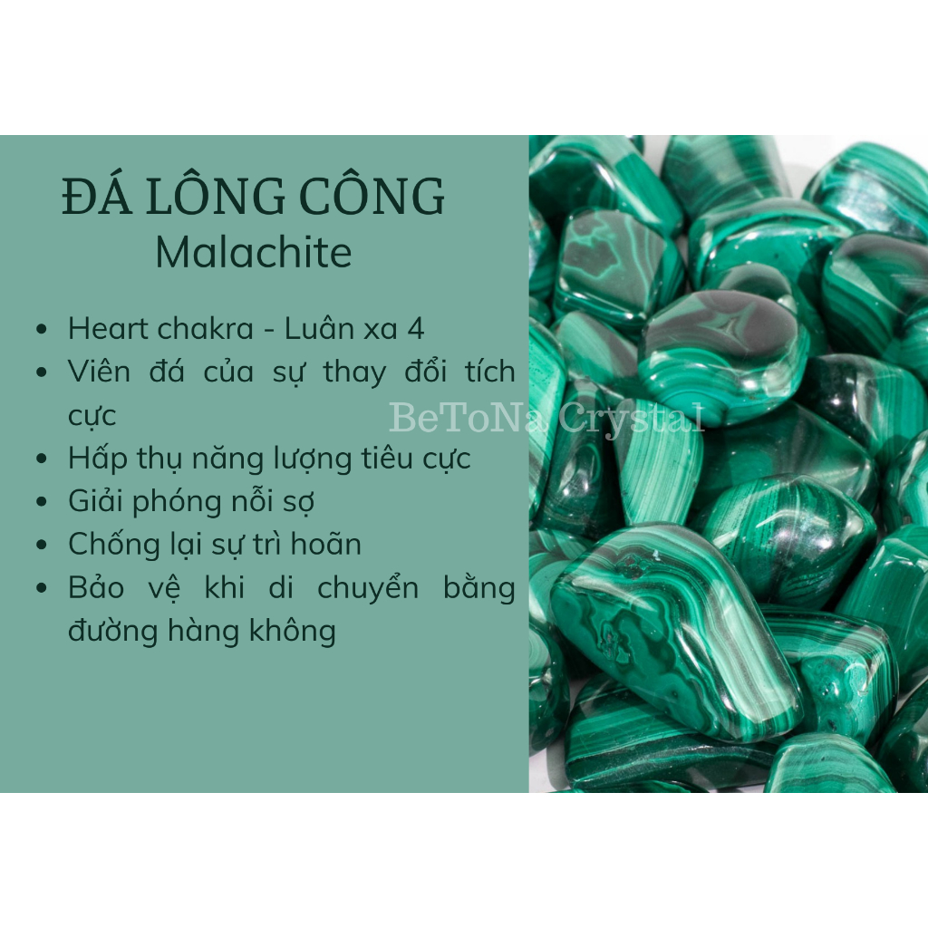 Hạt xỏ vòng đá malachite
