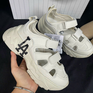Giày dép sandal unisex đế cao quai ngang big ball chunky mas, Giày MLB big ball chunky mas LA, giày dép sandal mlb la