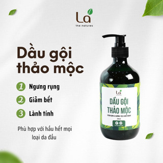 Dầu gội thảo dược, Dầu gội bồ kết bưởi thiên nhiên sạch gàu, giảm rụng, nấm, ngứa da đầu hiệu quả - LÁ THE NATURES
