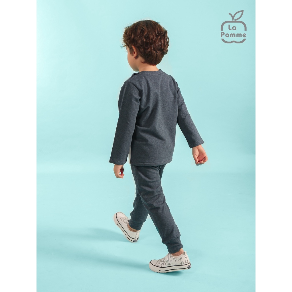 9-12M Bộ quần áo dài tay cho bé trai, bé gái LA POMME Chú chó tai dài SL194