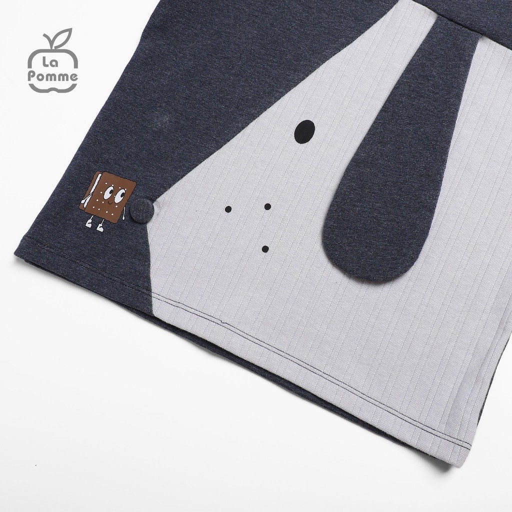 9-12M Bộ quần áo dài tay cho bé trai, bé gái LA POMME Chú chó tai dài SL194