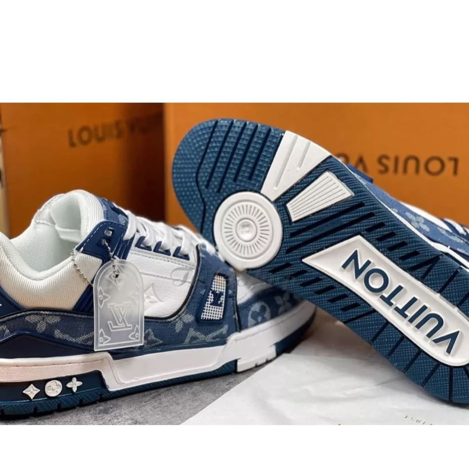 Giày Thể Thao Nam Nữ LV Trainer, Giày Sneaker LV Luôn Vui Tươi 3 Màu Hot Trend 2022 Cực Chất Dễ Phối Đồ Full Box Bill