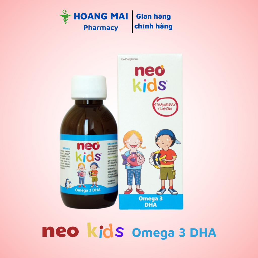 Dầu cá Neo Kids Omega 3 DHA bổ sung dha cho bé phát triển toàn diện, omega3 cho bé, dha cho trẻ, hỗ trợ trẻ sáng mắt