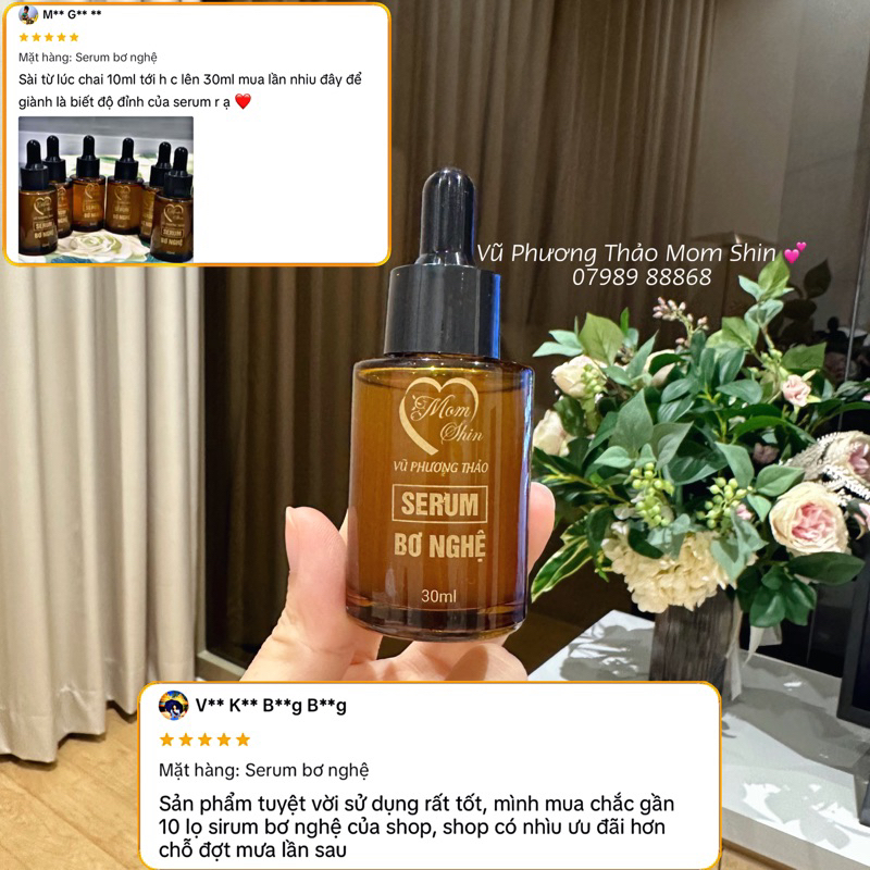 SERUM TINH CHẤT BƠ NGHỆ MOM SHIN 10ML | Vũ Phương Thảo Mom Shin | Shop Mẹ Thảo | Ở Cữ Mẹ Shin Min Gin | MomShin