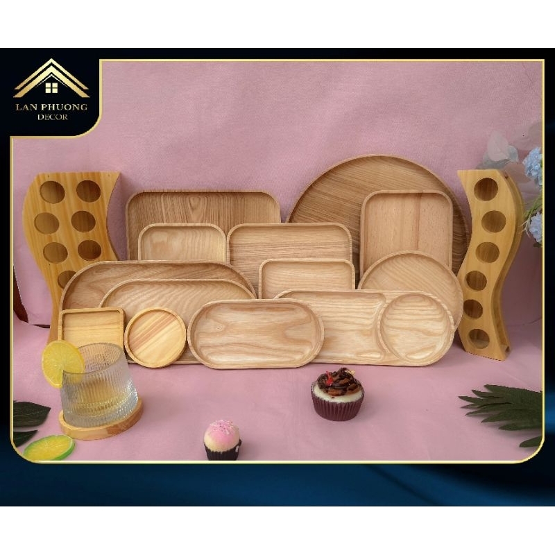 Đế ly gỗ tự nhiên đường kính 9cm