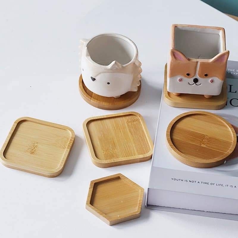 Đế ly gỗ tự nhiên đường kính 9cm