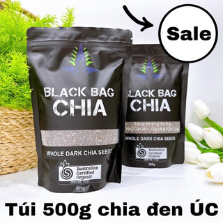 Hạt Chia Úc Organic Chia Seeds Túi Đen 500gr (HSD tháng 8/2024)