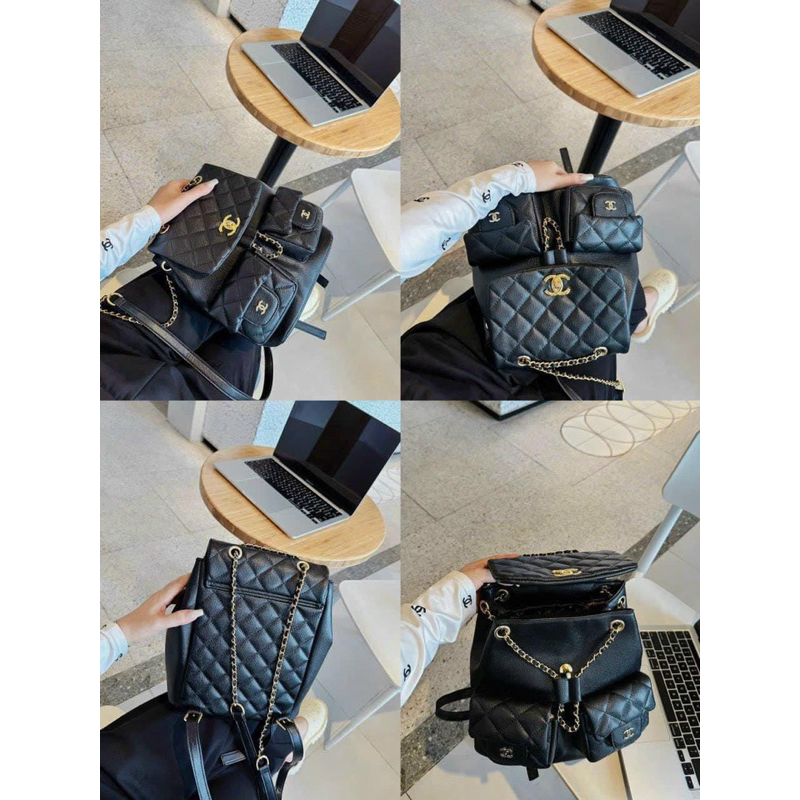 Balo thời trang, balo đeo vai cỡ nhỏ kết cấu dây xích, balo dây rút, balo trần ô trám đi học đi chơi