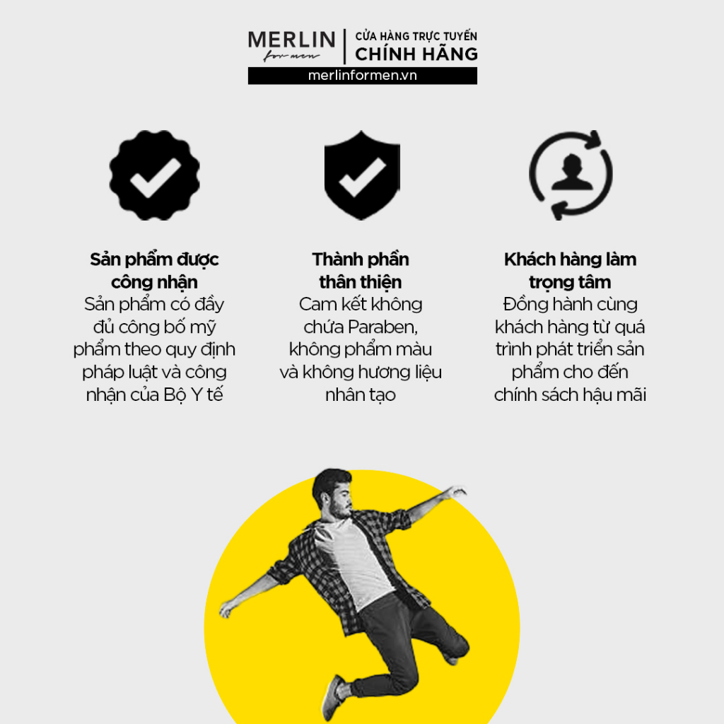 Sữa rửa mặt nam Merlin Sữa rửa mặt kiểm soát dầu, trắng da cho nam Merlin facial wash oil control tuýp 100ml